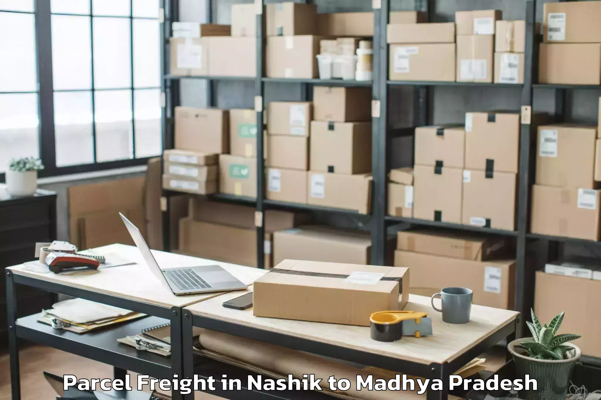 Top Nashik to Shajapur Parcel Freight Available